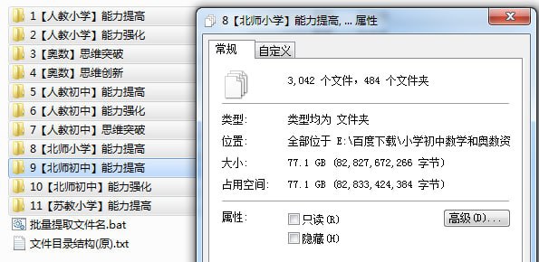 小学初中数学和奥数资料（群友800买的）3042个文件